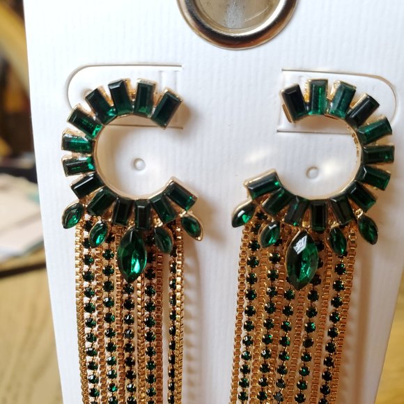 New green Guess earrings - Picture 2 of 3